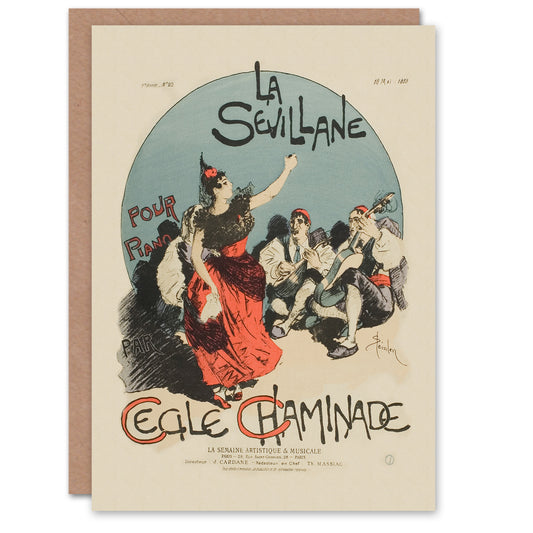 Steinlen Art Card Overture Cover for Woman from Seville