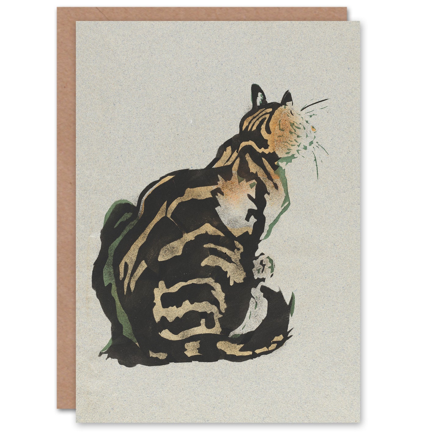 Theophile Steinlen Art Card Sitting Cat Art Nouveau Painting