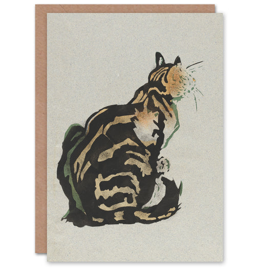 Theophile Steinlen Art Card Sitting Cat Art Nouveau Painting