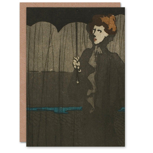 Theophile Steinlen Art Card The Shower Art Nouveau Painting