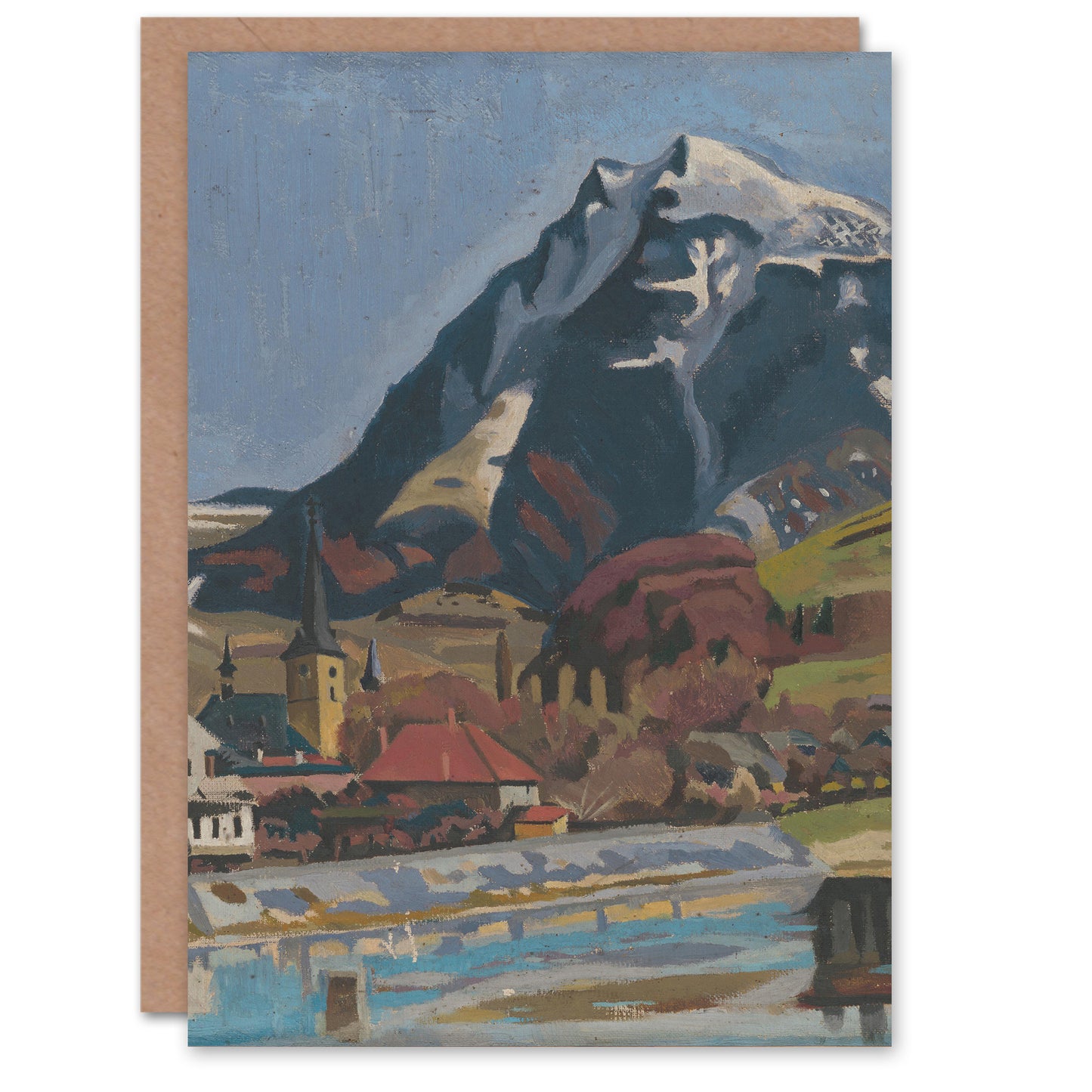 Arnold Weisz Kubincan Art Card Landscape View of Dolny Kubin