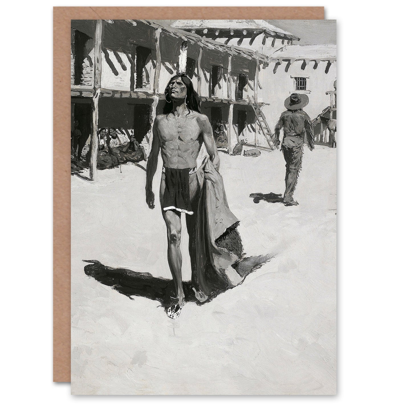 Frederic Remington Art Card Cheerful Looks Followed the Bat