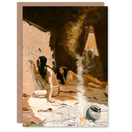 Remington Art Card Tribe Historians Native American Culture