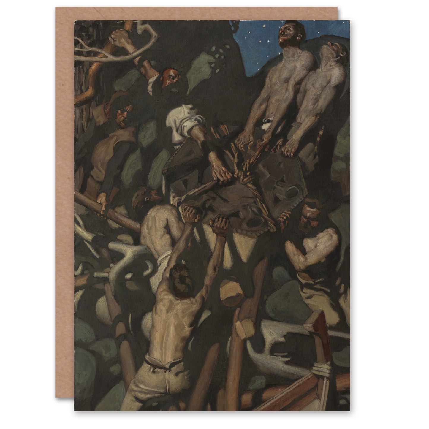 Akseli Kallela Theft of the Sampo Painting Detail Art Greeting Card