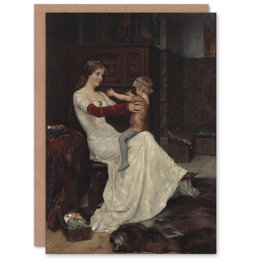 Albert Edelfelt Queen Bianca of Namur With Son Art Greeting Card