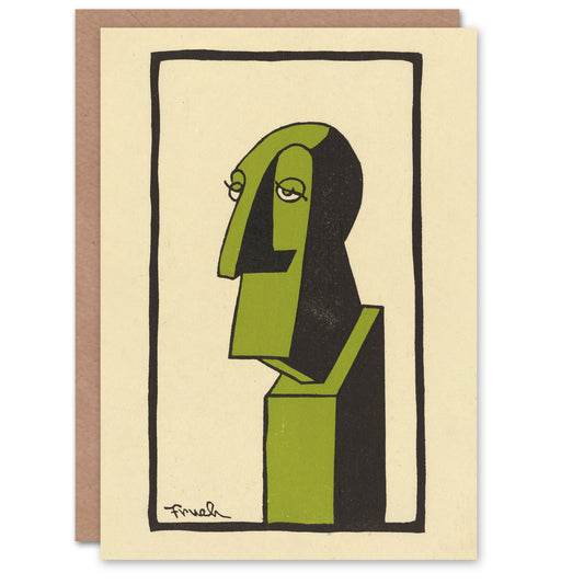 Alfred Frueh John Drew Actor Caricature Portrait Art Greeting Card