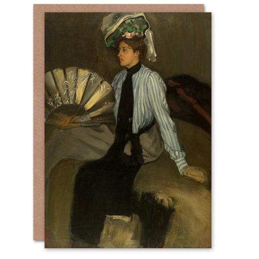 Alfred Henry Maurer Young Woman With Fan Art Greeting Card