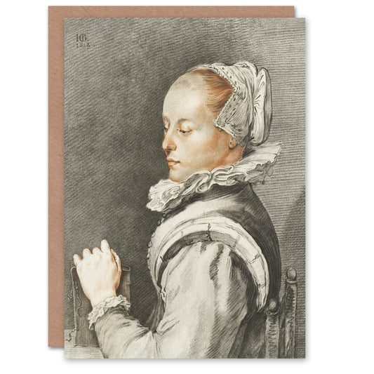 Cornelis Ploos van Amstel Portrait of a Young Woman Art Greeting Card