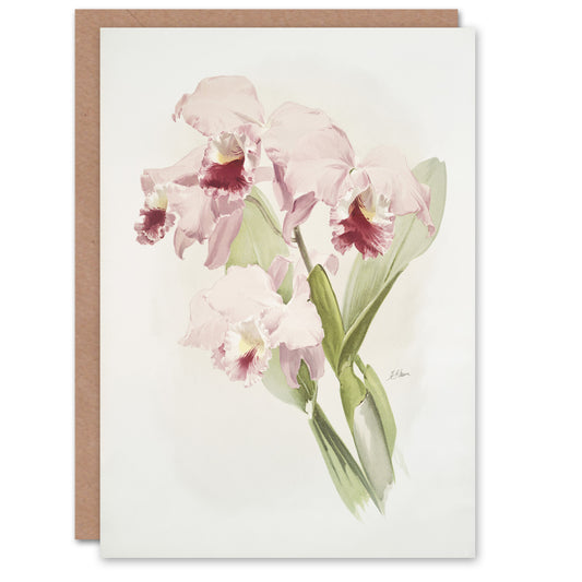 Frederick Sander Cattleya Labiata Orchid Flowers Art Greeting Card