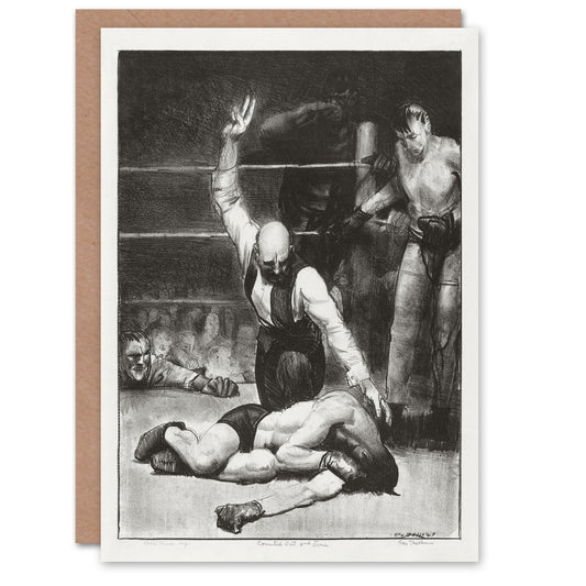 George Bellows Counted Out Second Stone Boxing Art Greeting Card
