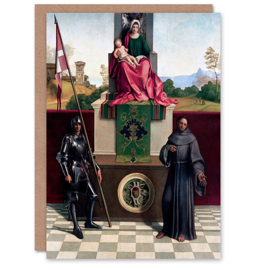 Giorgione Madonna and Child St Francis St Nicasius Art Greeting Card