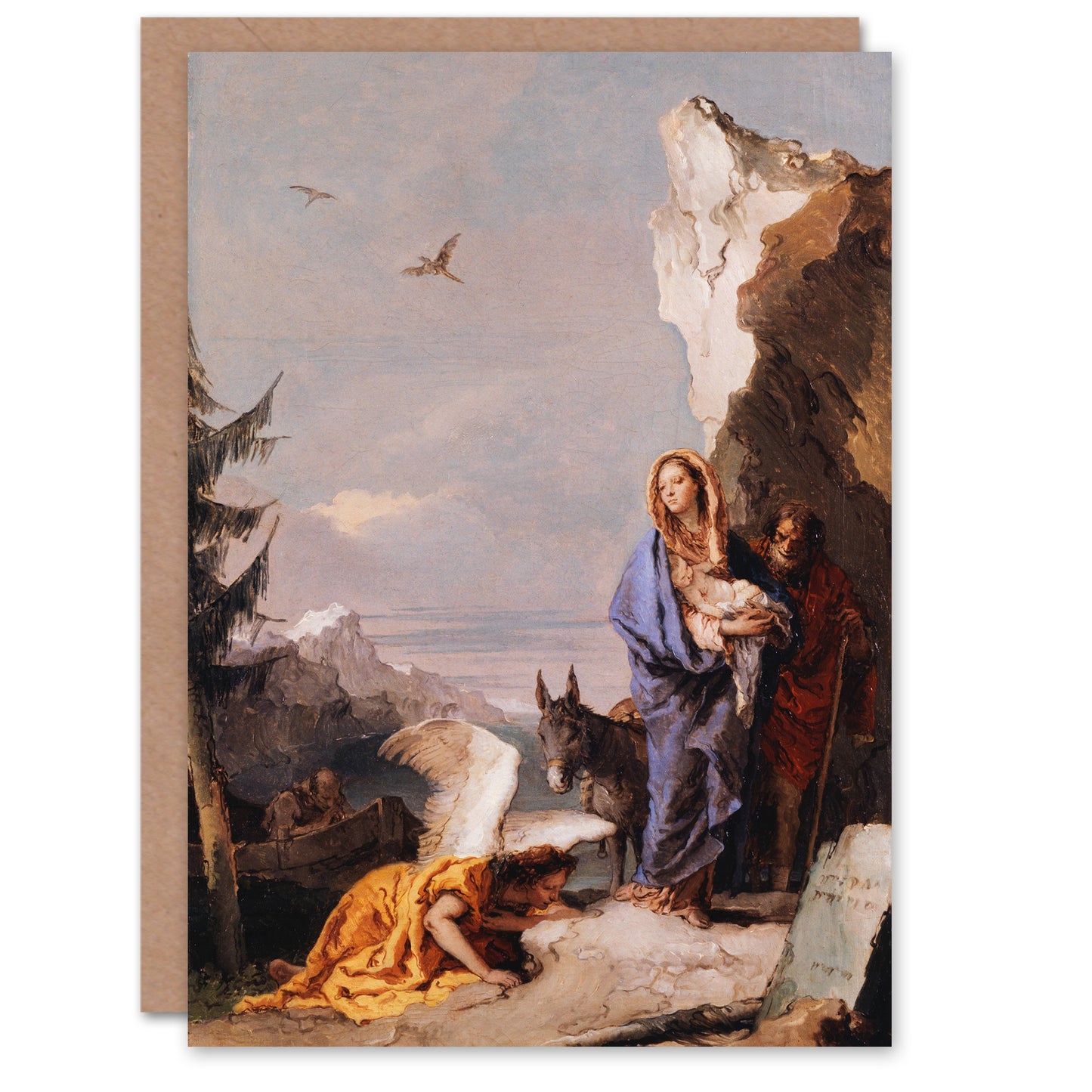 Giovanni Battista Tiepolo Flight Into Egypt Art Greeting Card