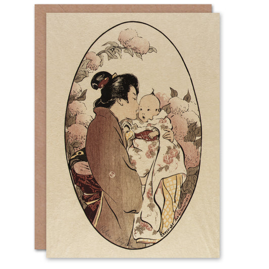 Helen Hyde The Secret Japanese Mother and Child Art Greeting Card