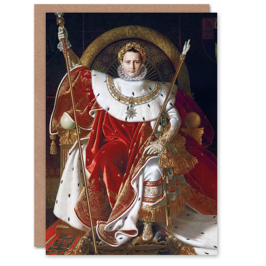 J A D Ingres Napoleon I on His Imperial Throne Art Greeting Card