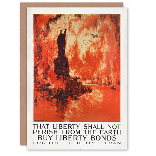 Joseph Pennell Liberty Shall Not Perish From The Earth Art Greeting Card