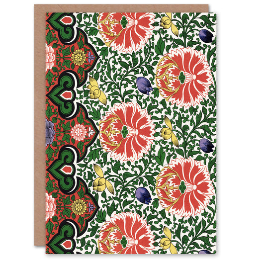 Owen Jones Vintage Arabesque Floral Pattern Art Greeting Card