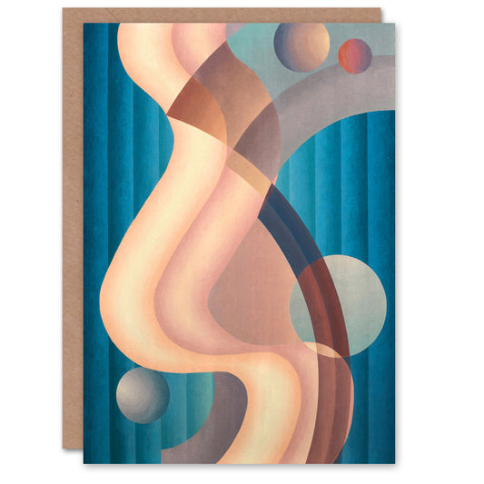 Stuart Walker Composition No 6 Abstract Painting Art Greeting Card
