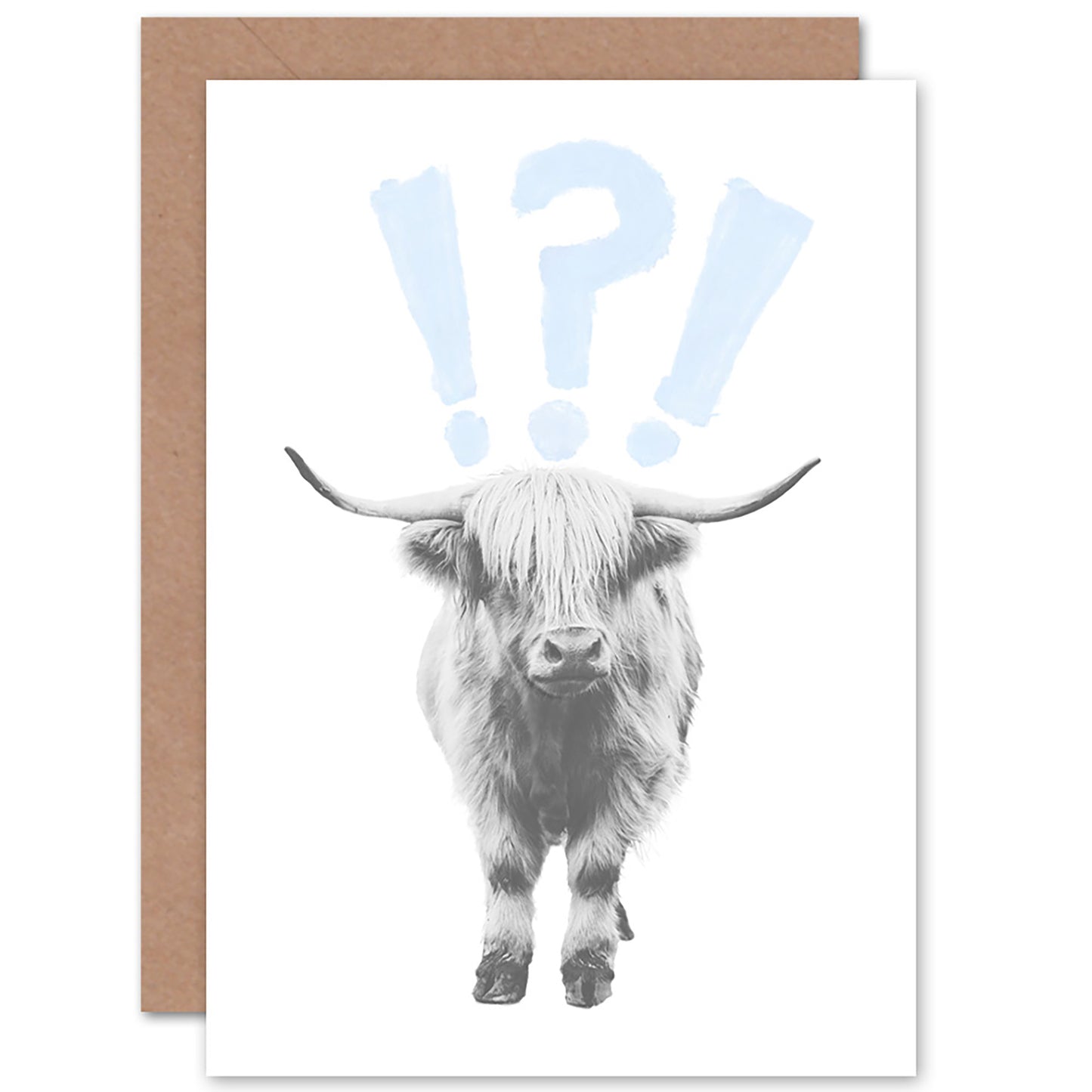 Scottish Highland Hairy Surprised Scottish Card