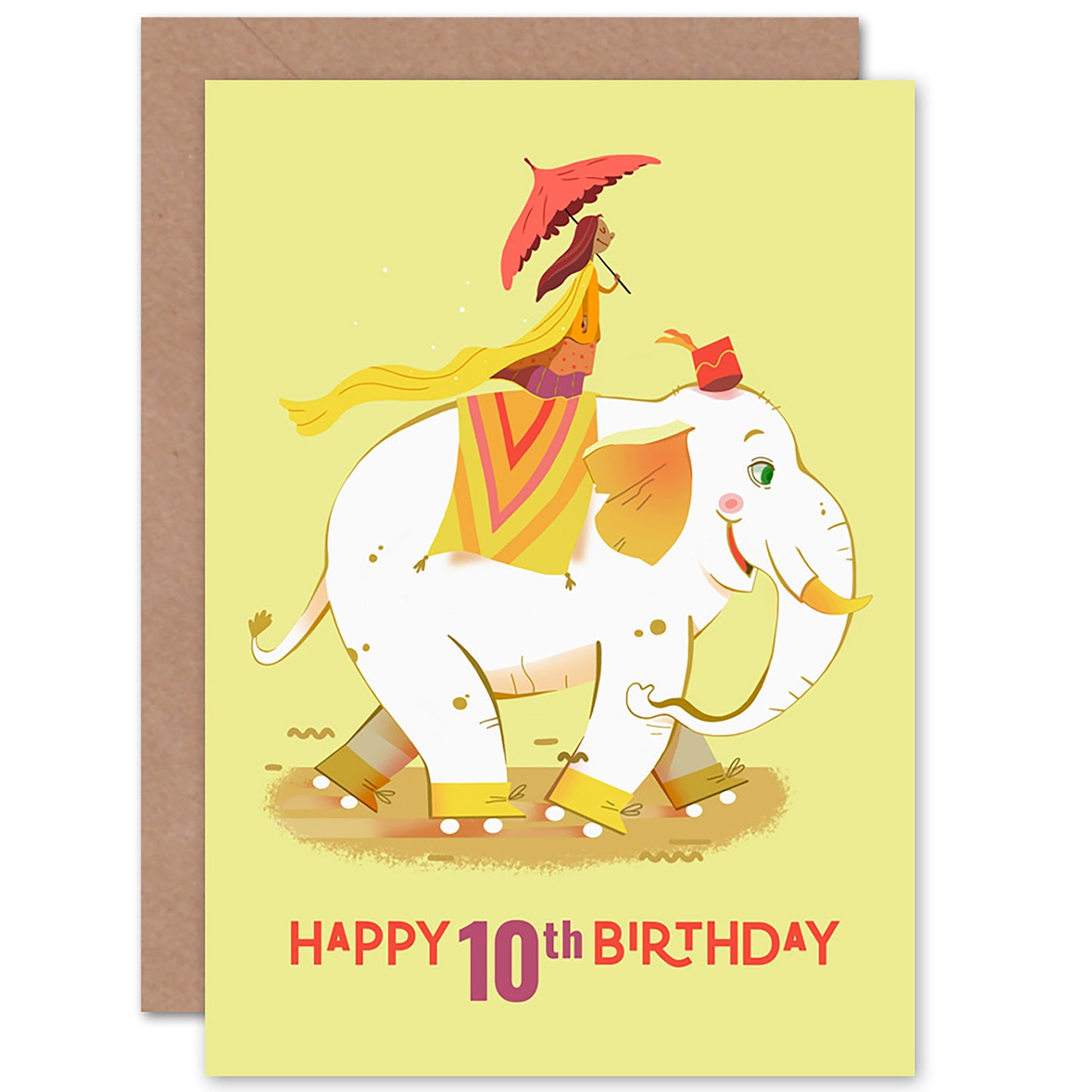 Elephant Roller Skates Birthday Card