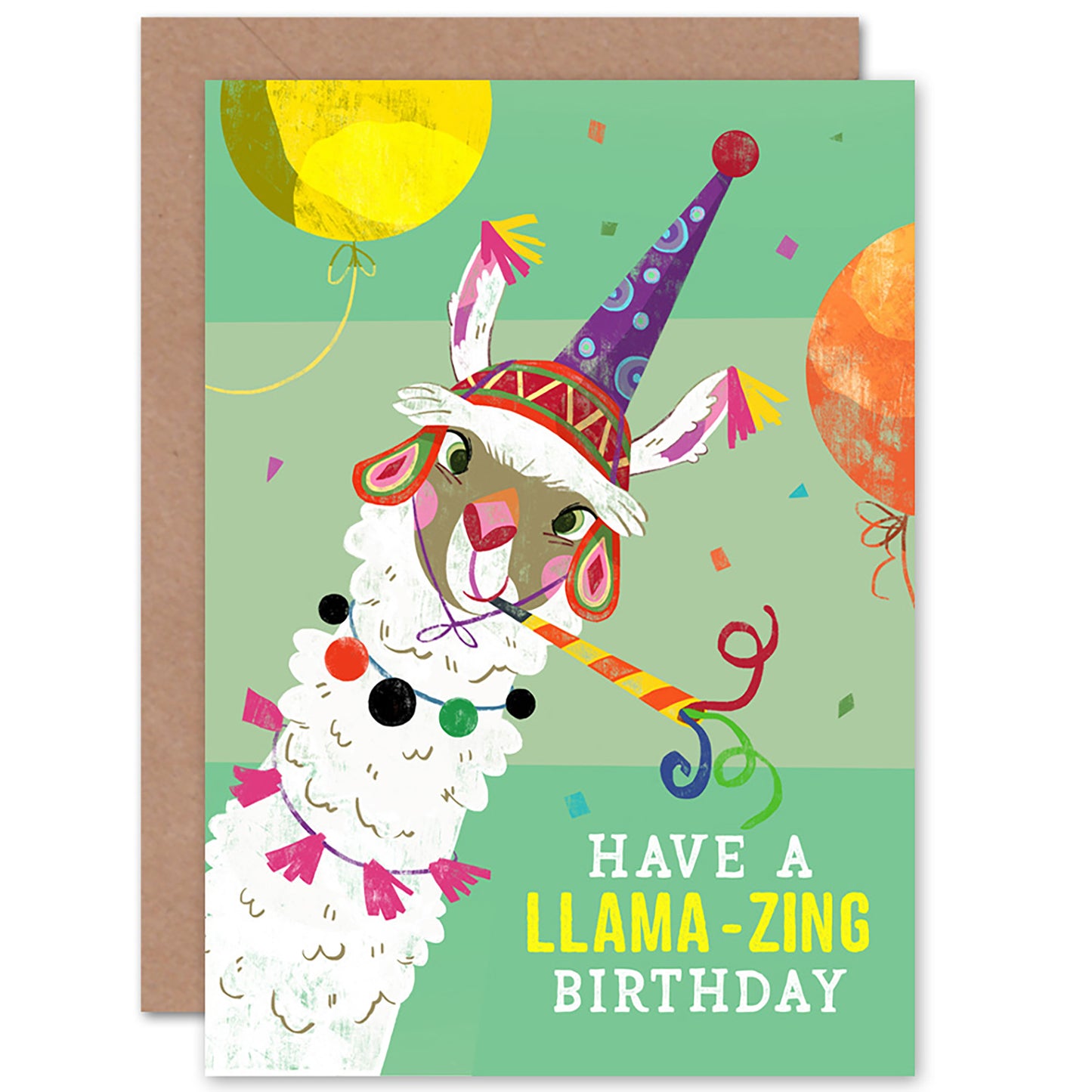 Its a Llama Party Llama-zing Kids Birthday Card