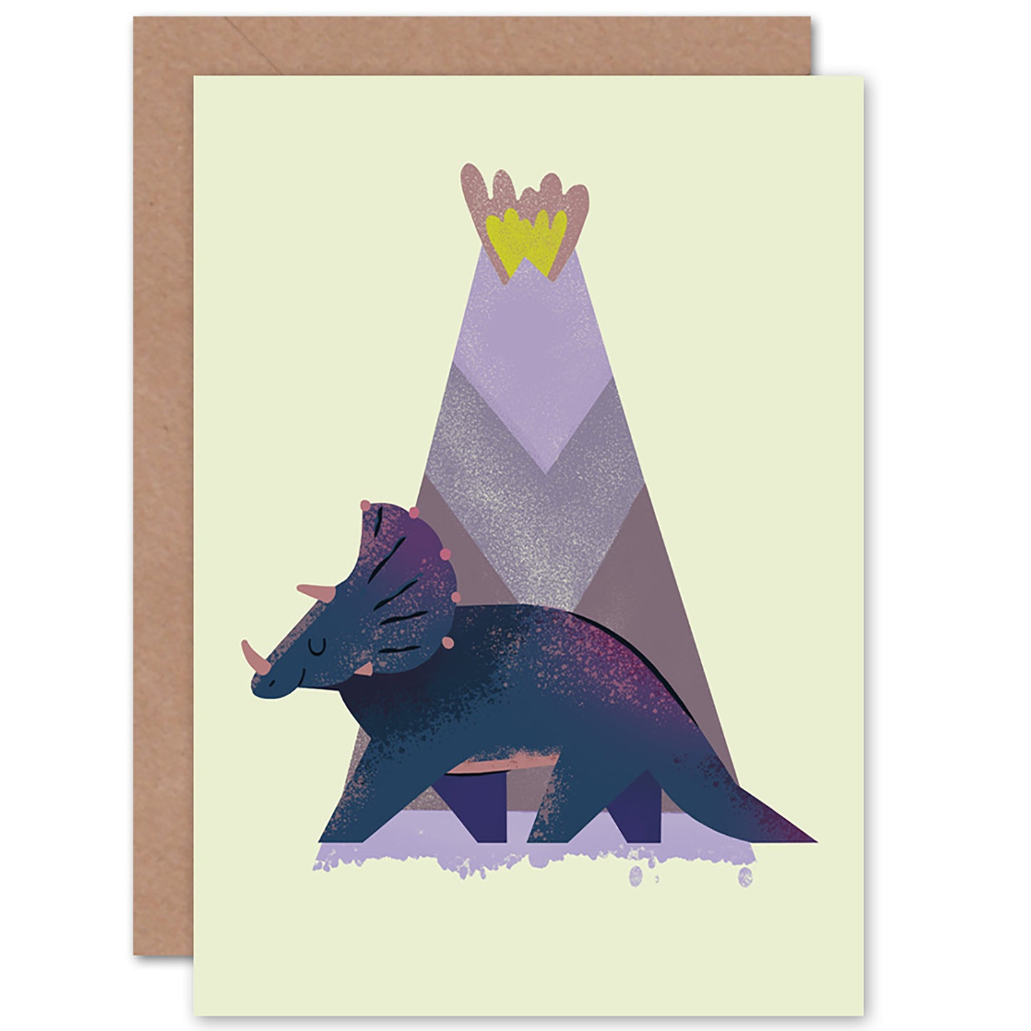 Dinosaur Triceratops Kids Birthday Card