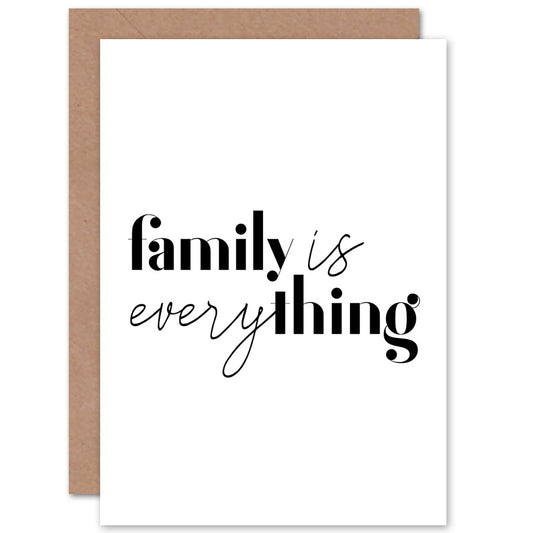 Family Is Everything Bright Modern Greetings Card