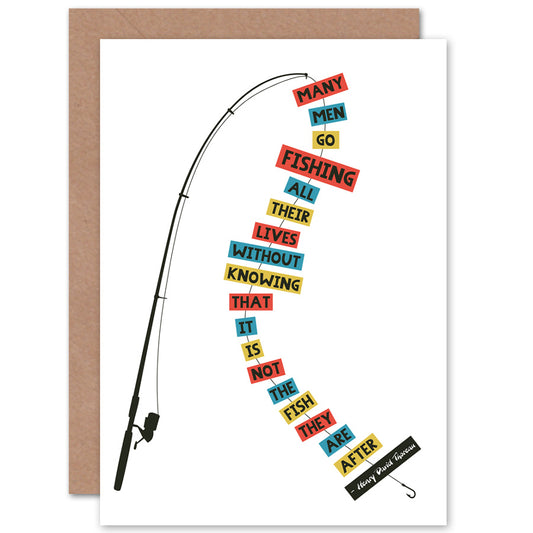 Men Fishing Henry David Thoreau Greetings Card