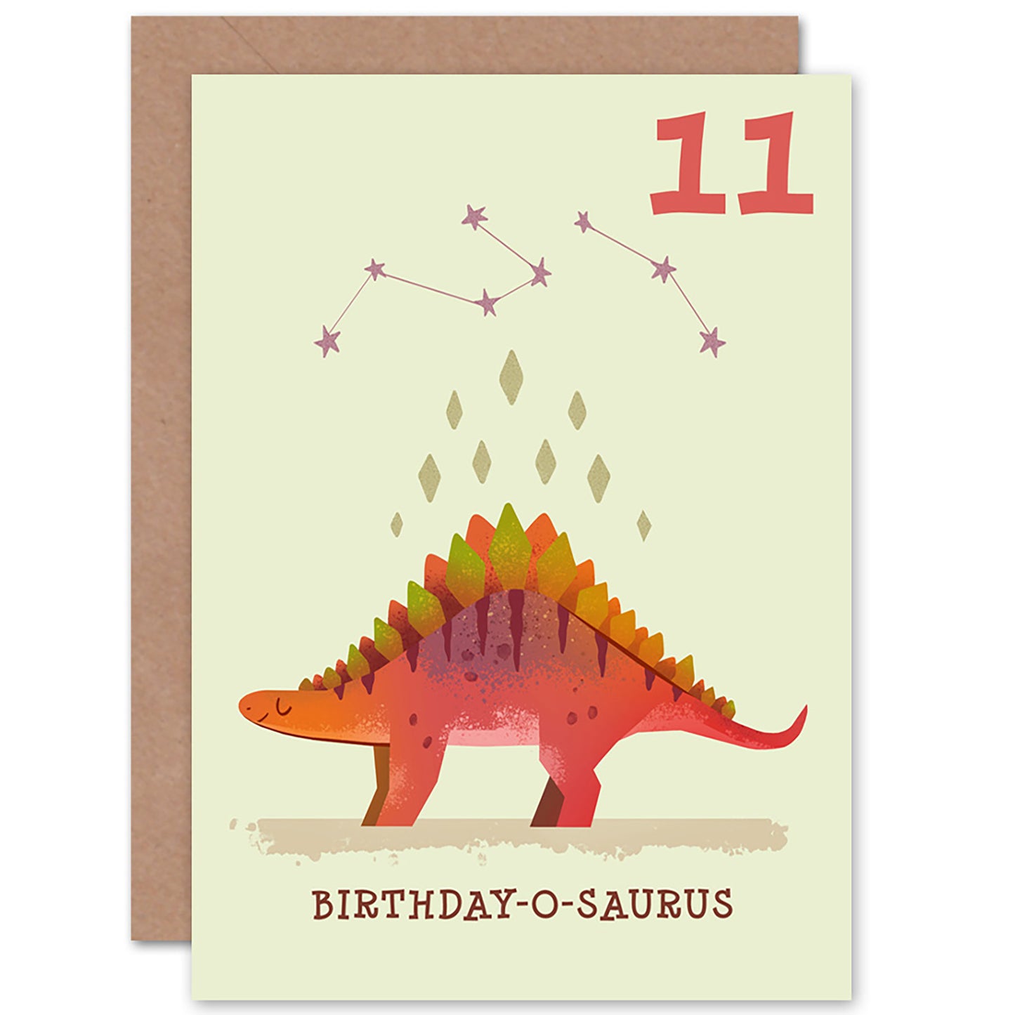 Dinosaur Stegosaurus Birthday Card