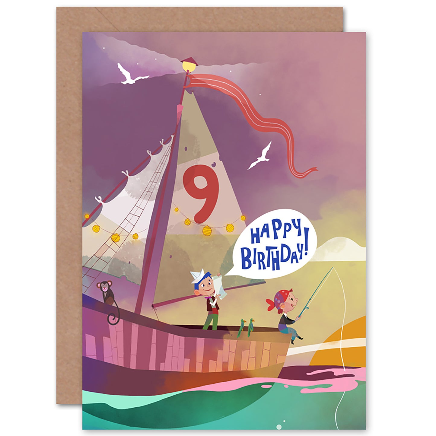 Pirate Map Kids Birthday Card