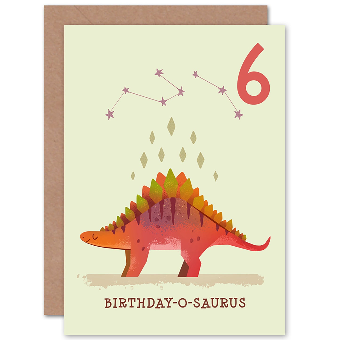 Dinosaur Stegosaurus Birthday Card