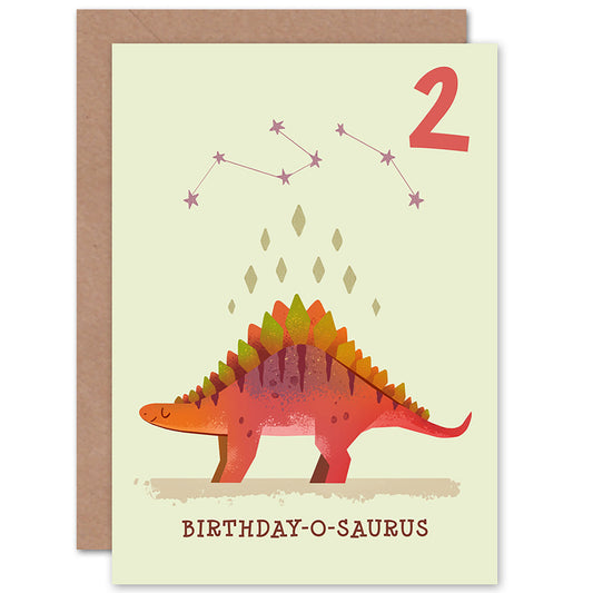 Dinosaur Stegosaurus Birthday Card