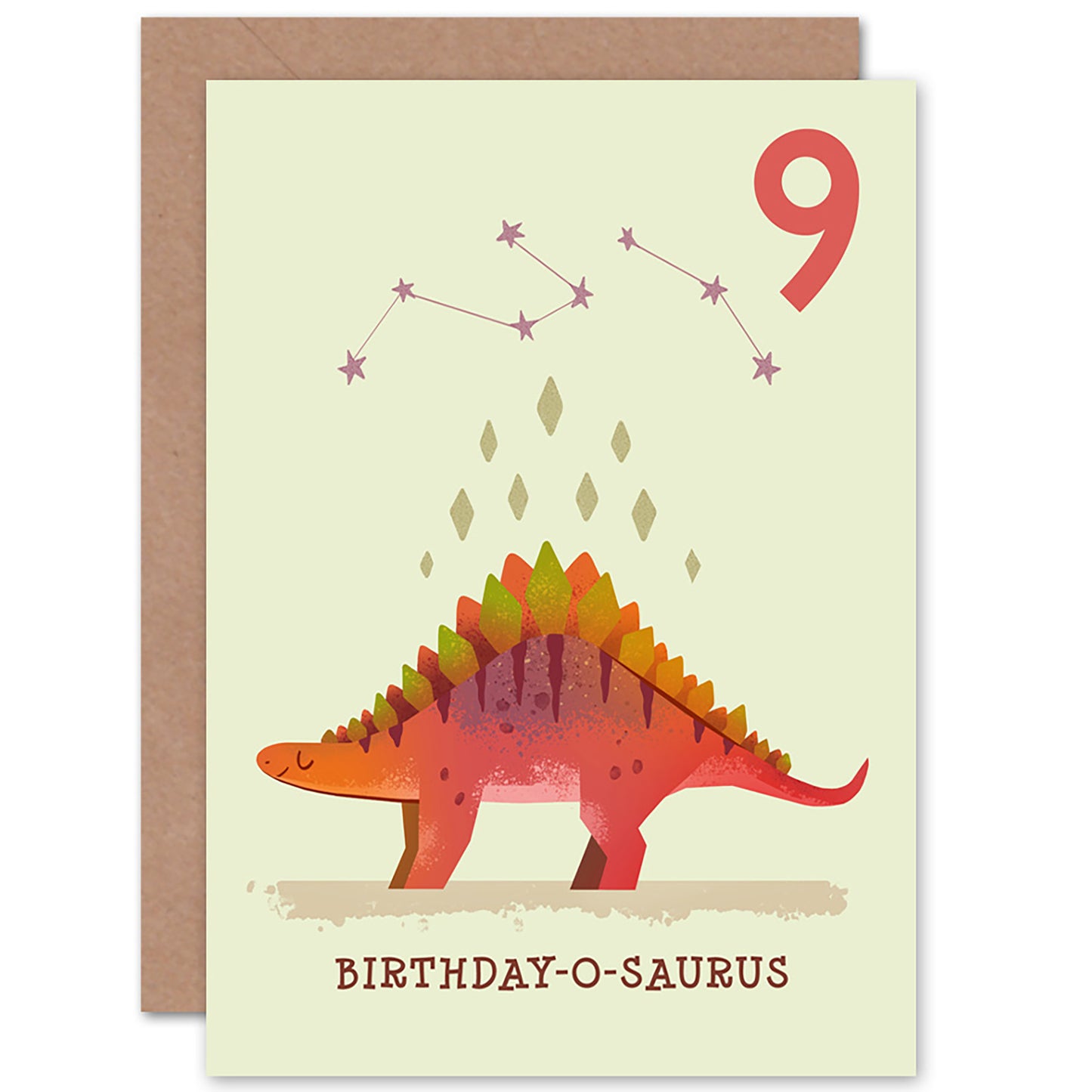 Dinosaur Stegosaurus Birthday Card