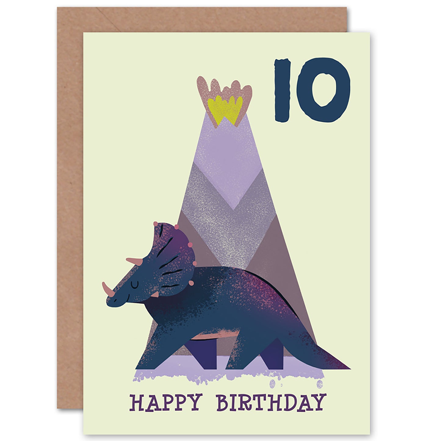 Dinosaur Triceratops Birthday Card