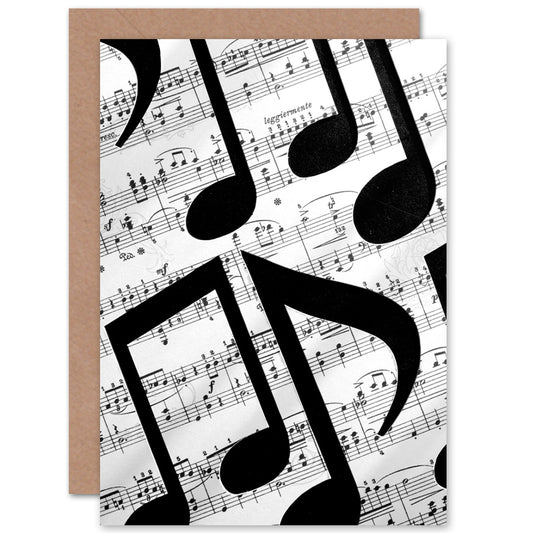 Musical Notes Sheet Music Greeting Card