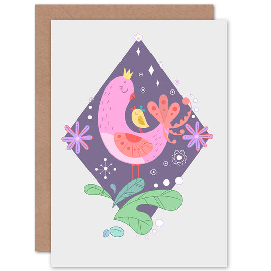 Cute Bird Mum With Chick Mother's day Card