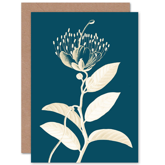 Botanical Flower Bloom Blue Plant Lover Gardener Greetings Card