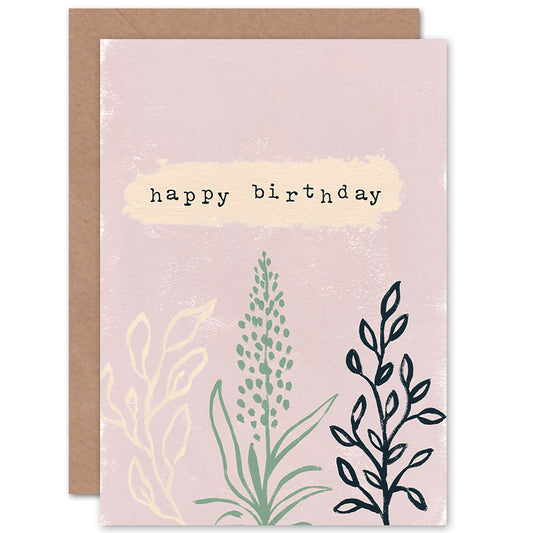 Plant Lover Pastel Boho Birthday Card