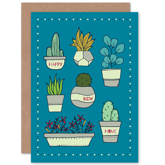 Plant Lover Cacti Flower Succulents New Home Card