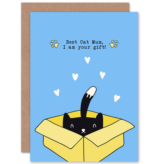 Am Your Gift Yellow Cat Mum Mother's day Card