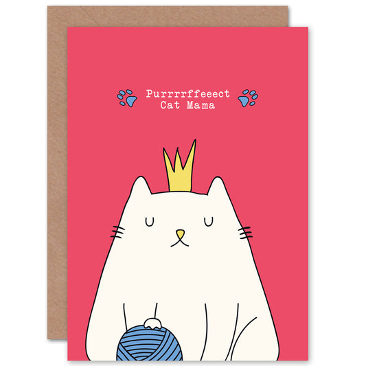 Purrfect Mama Mum Cute Cat Lover Mother's day Card