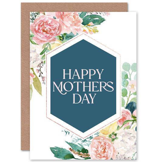 Mothers Day Watercolour Flower Mother's day Card