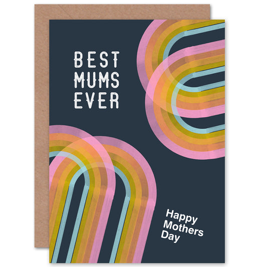 Rainbow Paint Best Mums Ever Mother's day Card