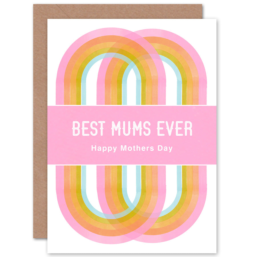 Best Mums Ever Pink Oval Mother's day Card