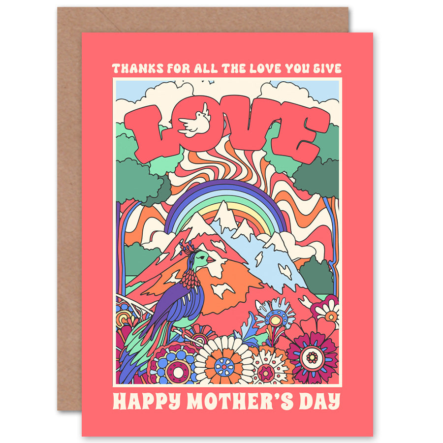 Thanks Love You Give Mothers Day Pink Mother's day Card