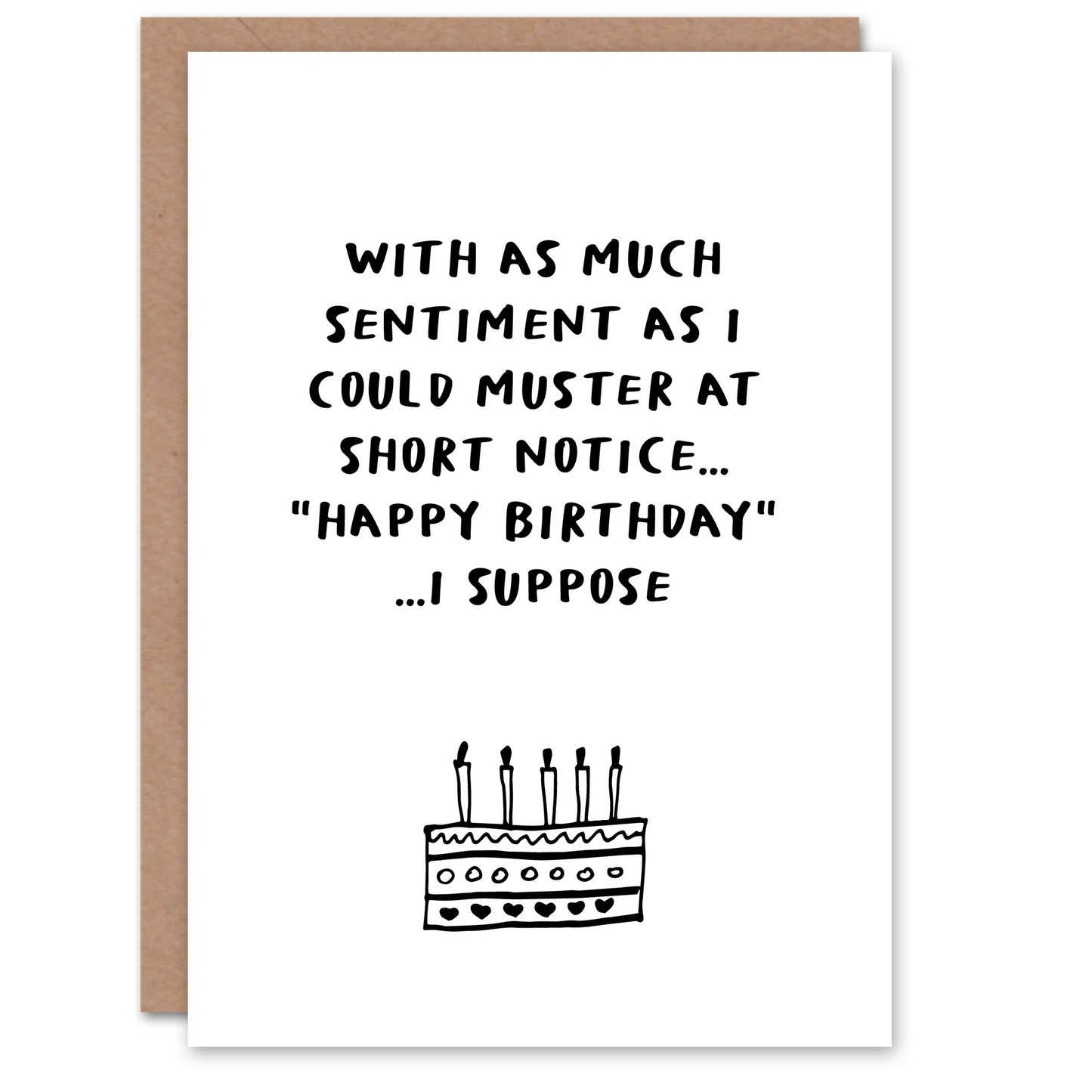 Birthday Card Short Notice Happy Birthday I Suppose Funny