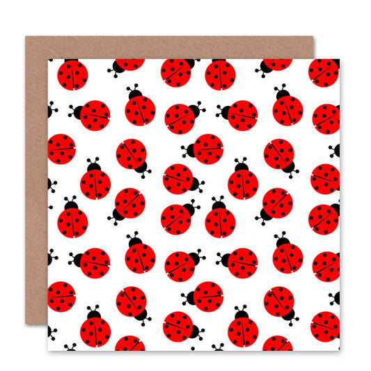 Ladybug Spotty Ladybird Pattern Greeting Card