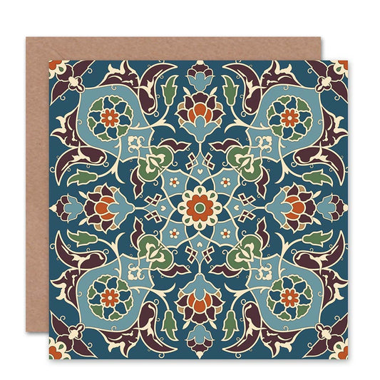 Pattern Design Floral Traditional Greeting Card