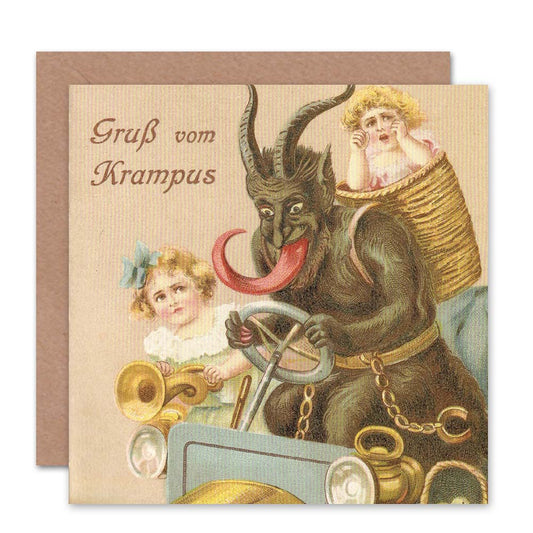 Krampus Anti Santa Funny Christmas Card