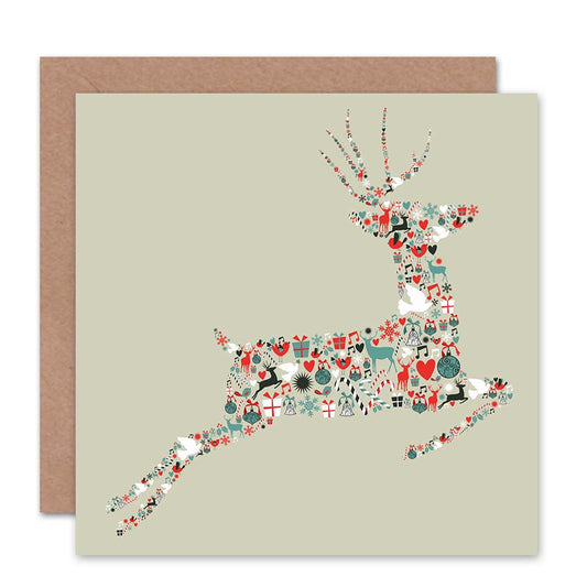 Deer Design Decorations Gifts Christmas Card