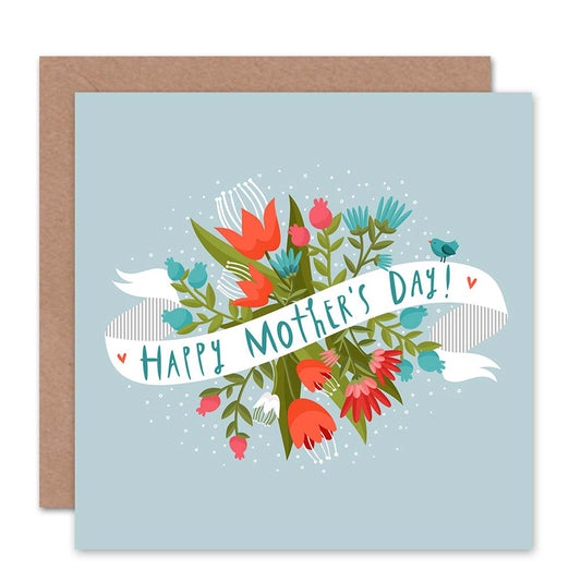Happy Mothers Day Flowers Greeting Card